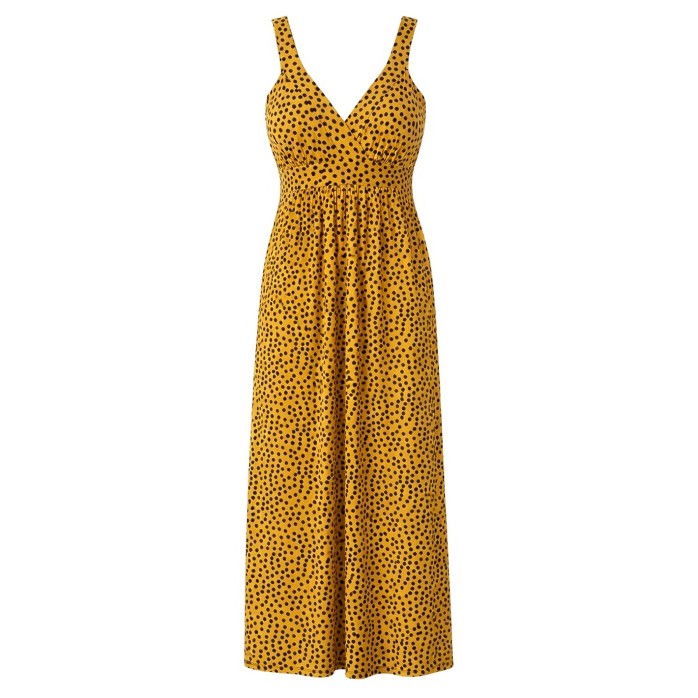 Y2K Pretty Young Thing Retro Polka Dot Babydoll Maxi Dress Womens Small Coquette